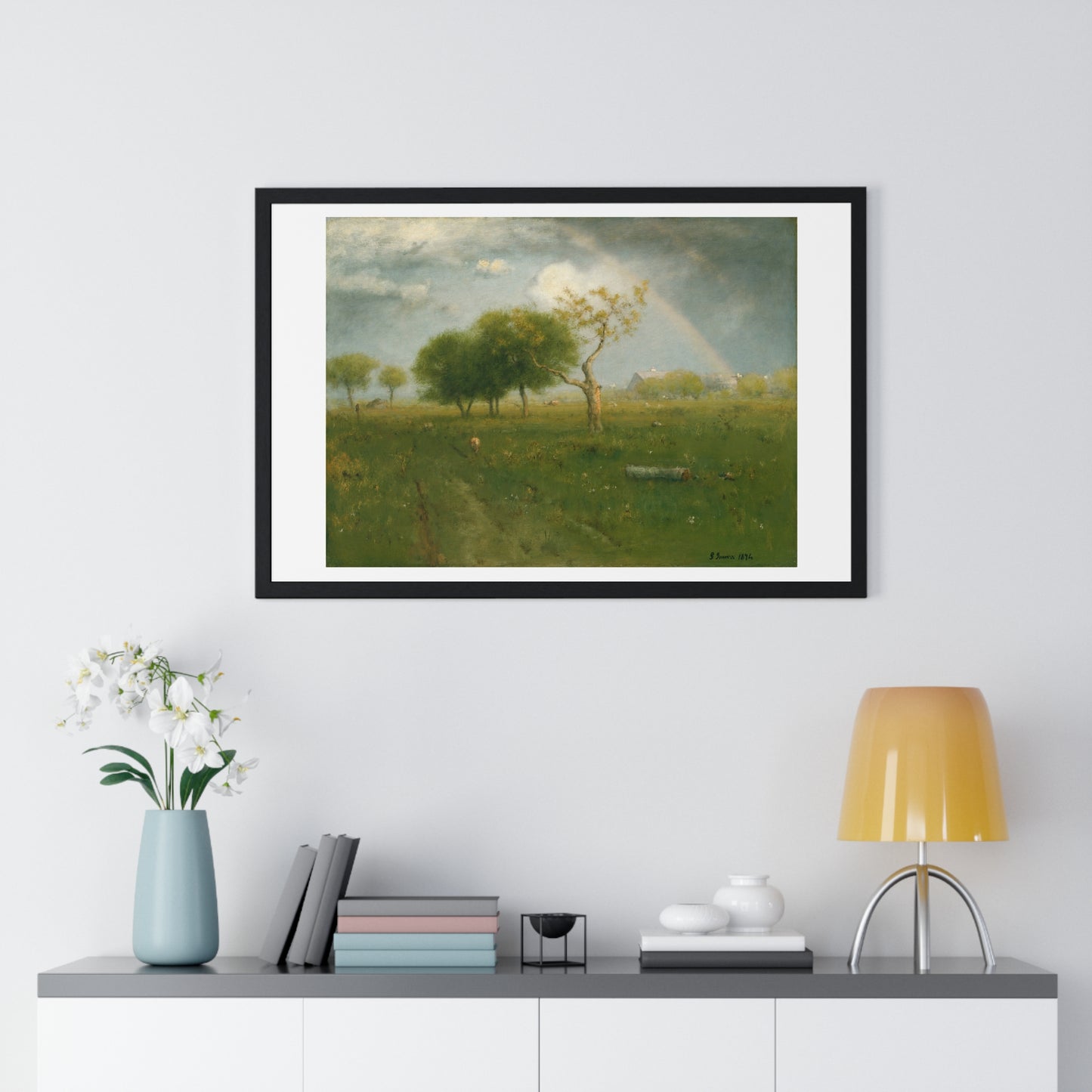 After a Summer Shower (1894) by George Inness, from the Original, Framed Print