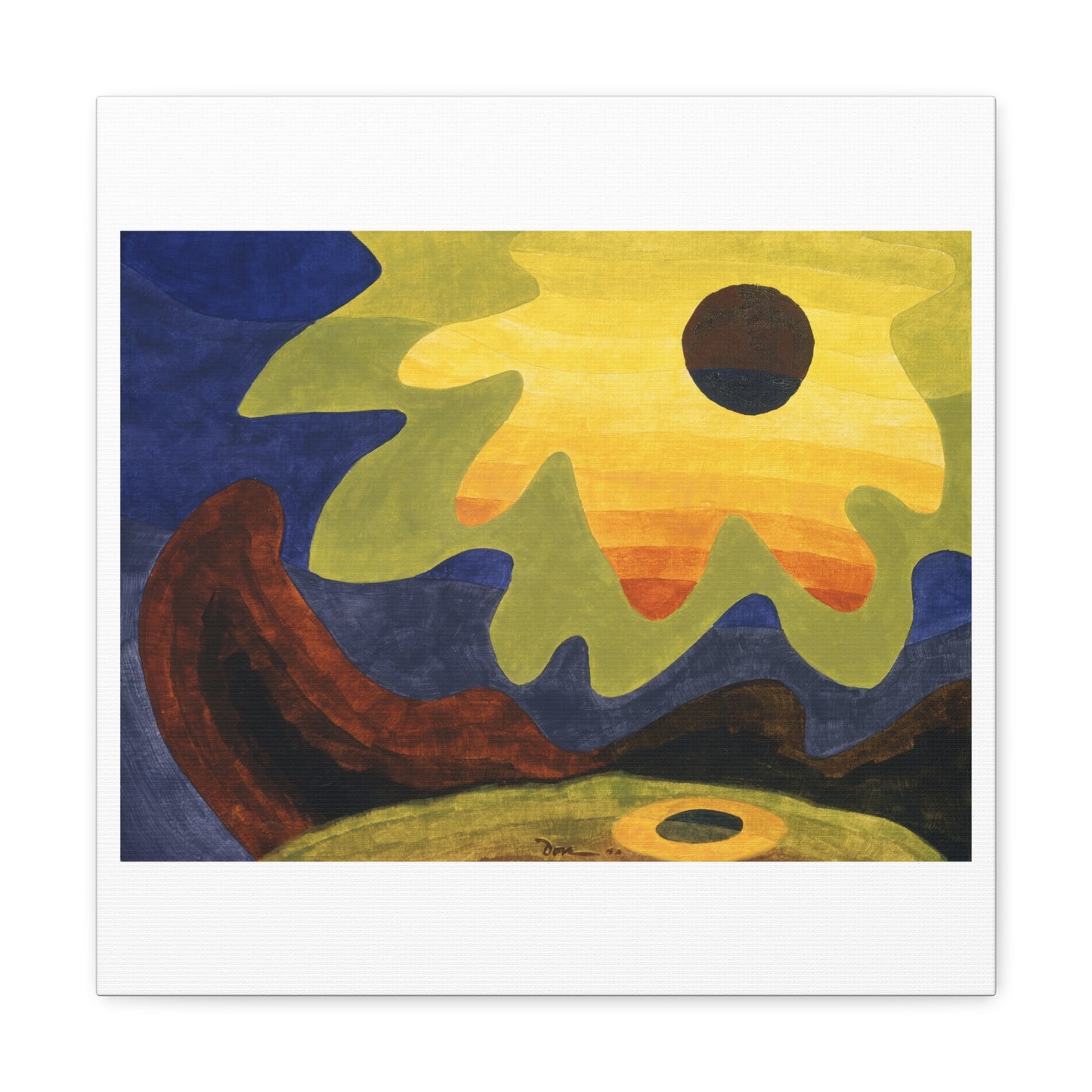 Sun (1943) by Arthur Dove, from the Original, Art Print on Canvas