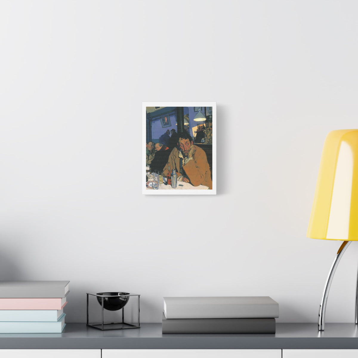 Café Art, Print on Satin Canvas, Stretched