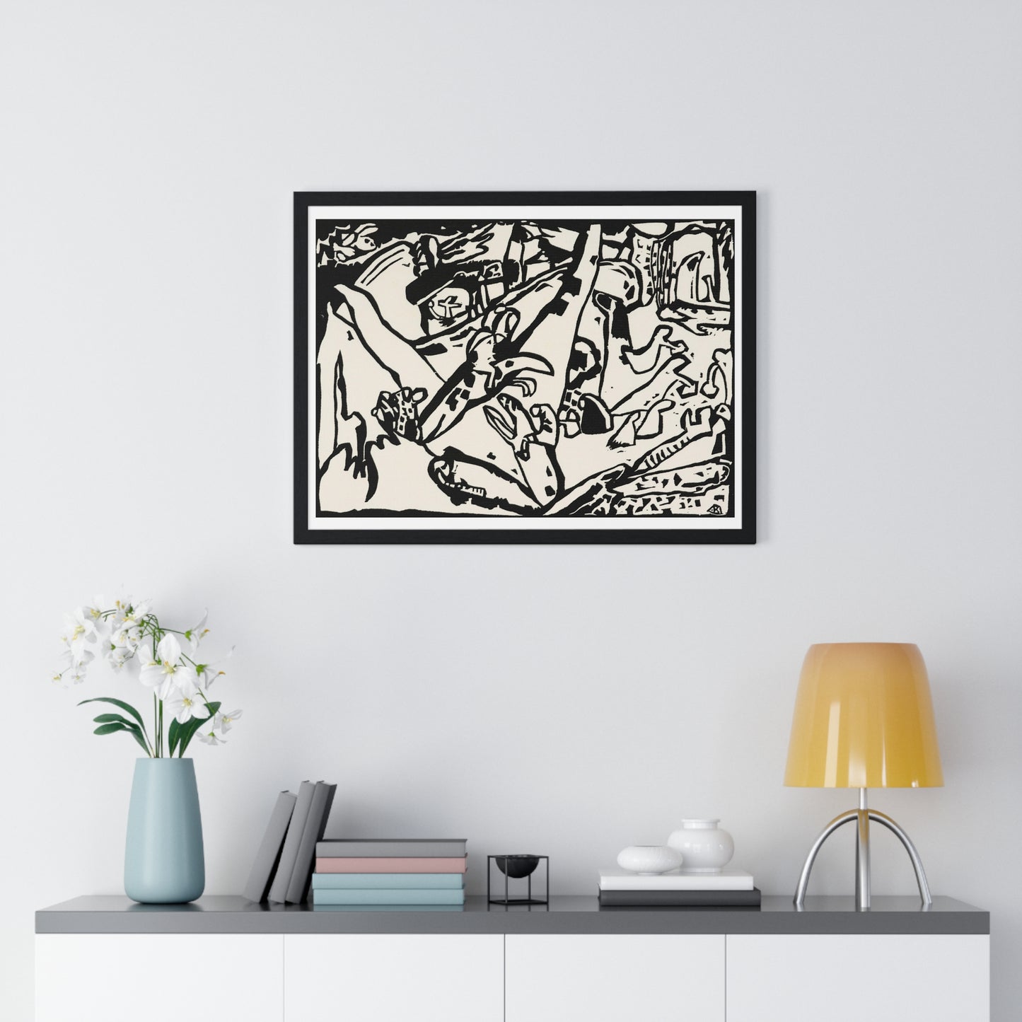 Composition 2 (1911) by Wassily Kandinsky from the Original, Framed Art Print