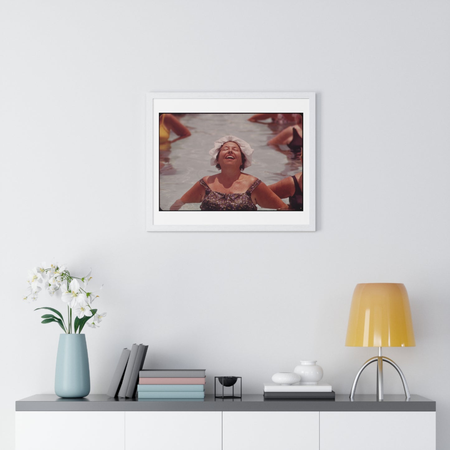 Organised Daily Exercises at the Century Village Retirement Community (circa 1973) Vintage Photography by Flip Schulke, Framed Print