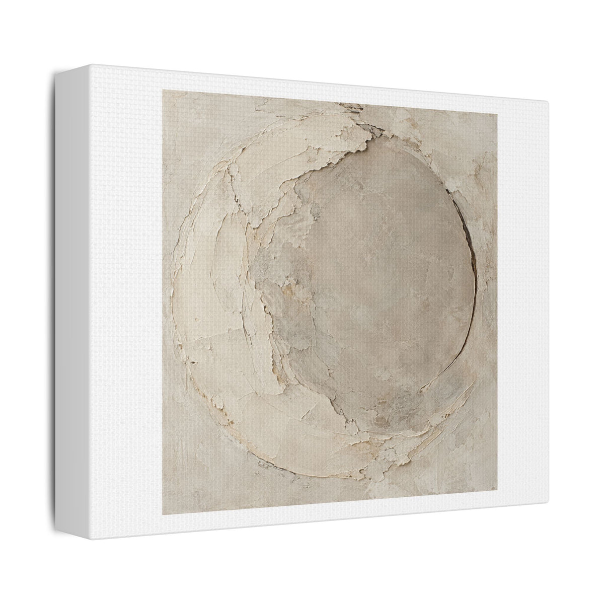 Quiet Limestone Orbit, Large Decor Art Print on Canvas