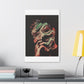 Abstract Male Portrait 'Designed by AI' Satin Canvas Art Print