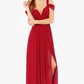 Vireous Long Elegant Greek-Style Pleated Dress, Bridesmaid Dress