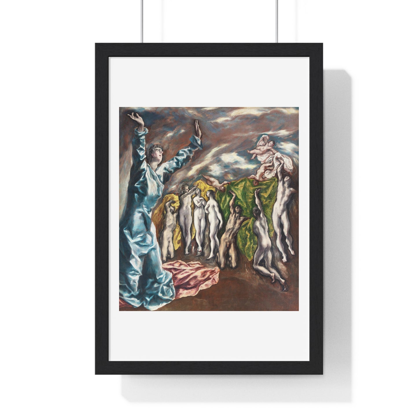 The Vision of Saint John (1608–1614) by El Greco (Domenikos Theotokopoulos) from the Original, Framed Art Print