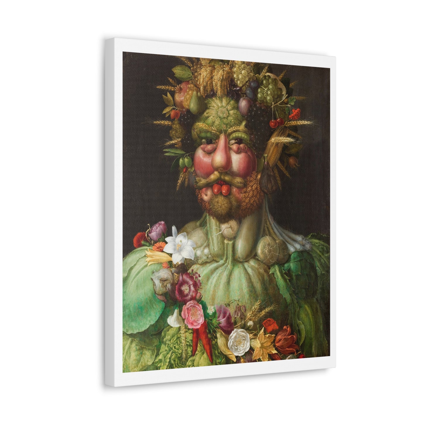 Emperor Rudolf II as Vertumnus (1590) by Giuseppe Arcimboldo, Art Print from the Original on Canvas