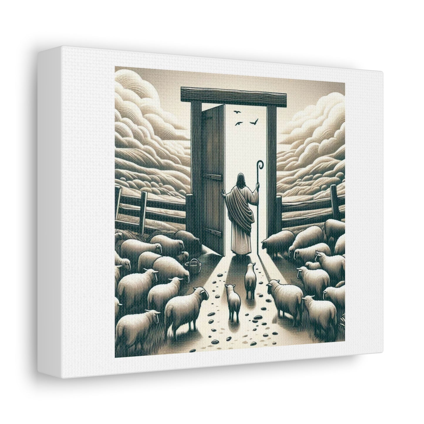 Life is Like an Open Door II 'Designed by AI' Print on Canvas