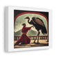 The Samurai and the Giant Emu Art Print 'Designed by AI' on Satin Canvas