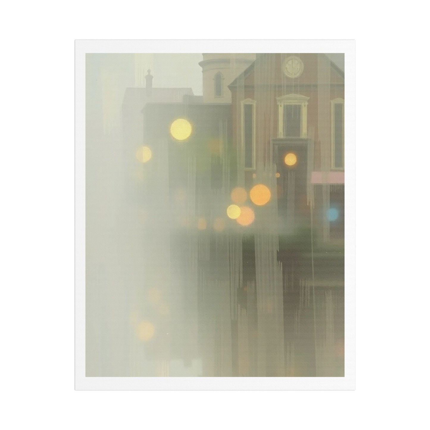 Faded Pastel Abstract Decor Art IV 'Designed by AI' Print on Canvas