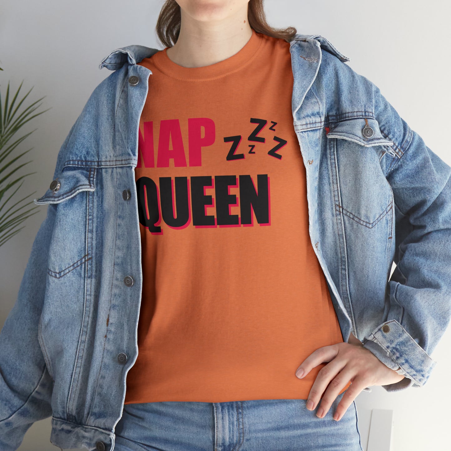 Nap Queen ヘビーコットン Tシャツ ユニセックス ワールドワイドサイズ 昼寝、睡眠、怠惰、休息