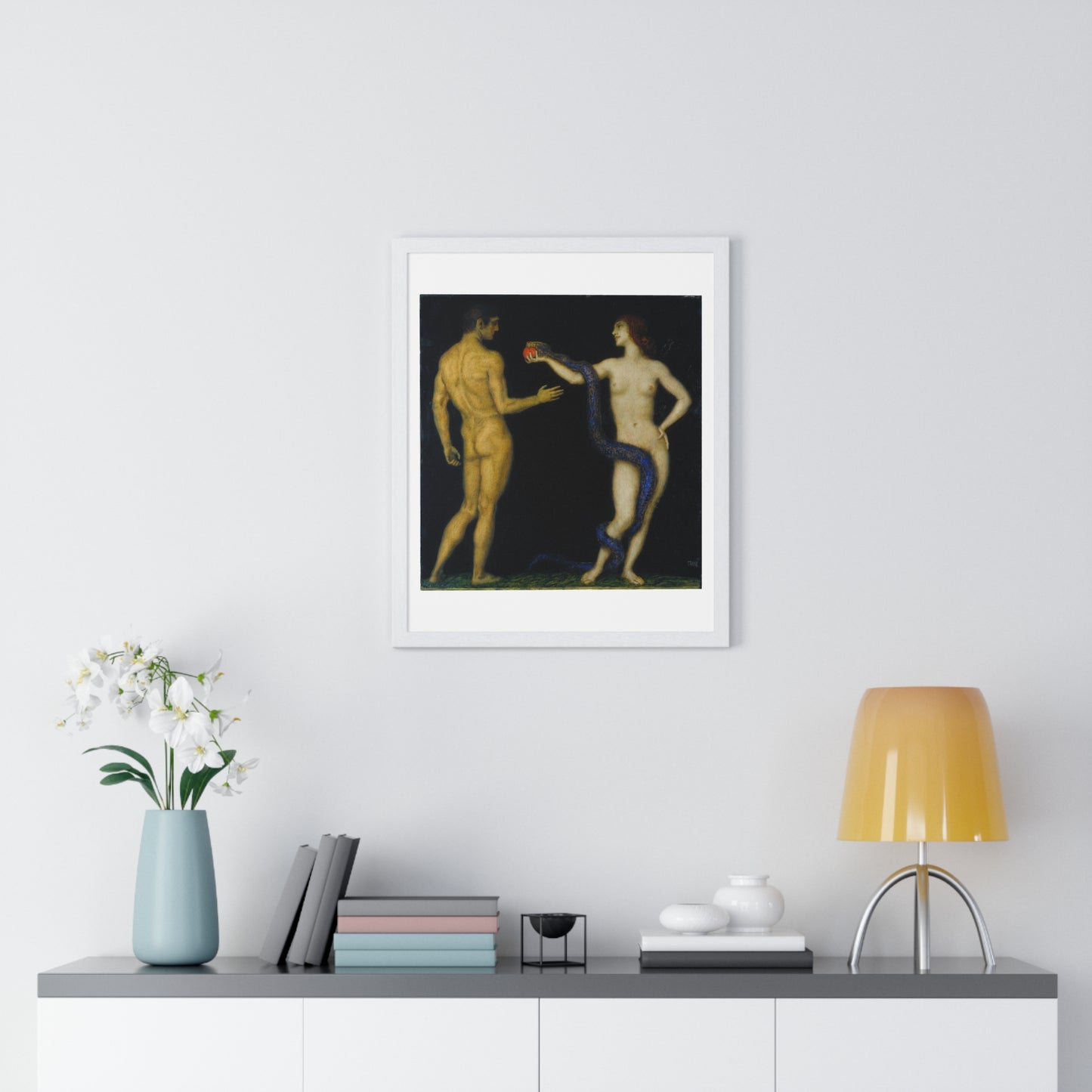 Adam and Eve (circa 1920) by Franz von Stuck, from the Original, Framed Art Print