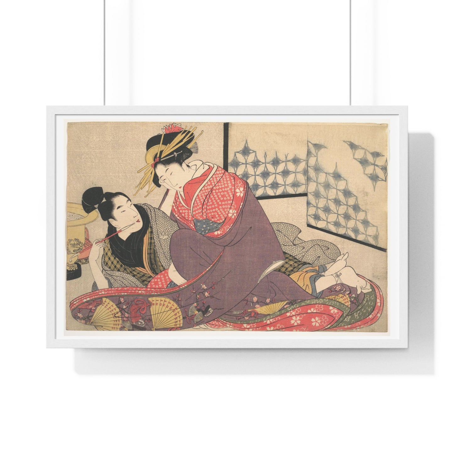 Erotic Print by Utamaro Kitagawa (1754–1806) from the Original, Framed Art Print