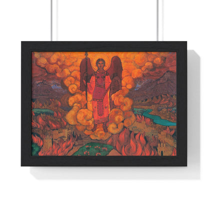 Last Angel (1912) Tempera on Cardboard by Nicholas Roerich from the Original, Framed Art Print