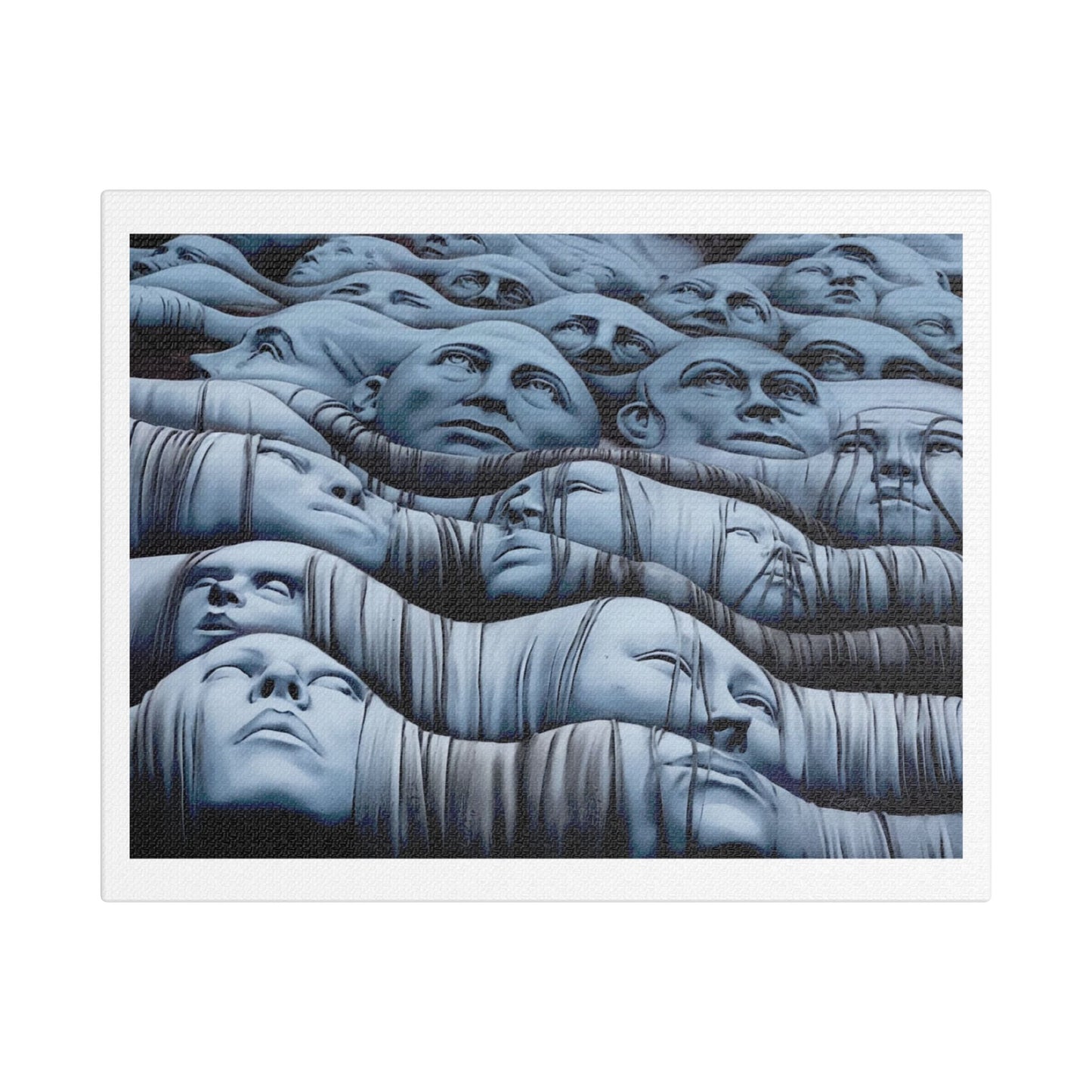 Bodies Identity Transformation, Abstract Art 'Designed by AI' Print on Canvas