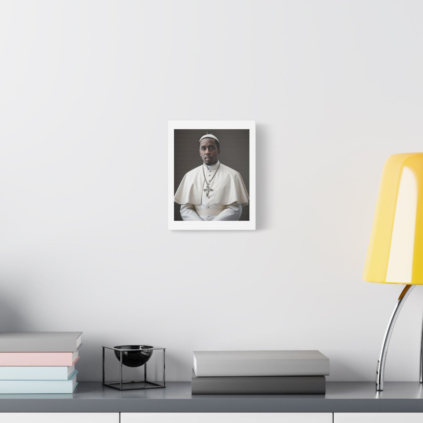 Pope Diddy 'Designed by AI' Art Print on Canvas