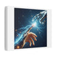 Robot and Human in Michelangelo's 'Creation of Adam' III, Art Print 'Designed by AI' on Canvas