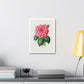 Hand Drawn Red Camellia, Art Print from the Original on Canvas