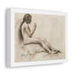 Seated Female Model (1890) by Pekka Halonen, from the Original, Art Print on Canvas