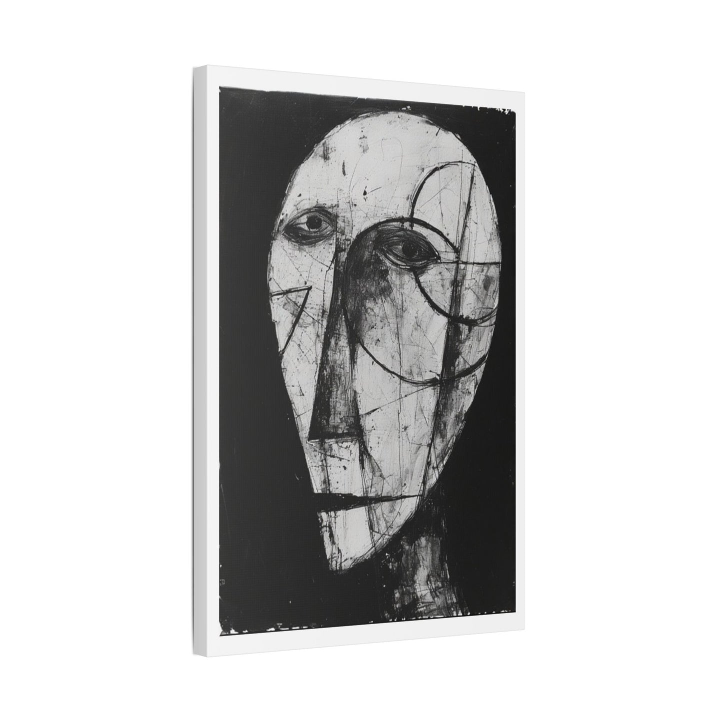 Brutalist Portrait Art 'Designed by AI' Canvas Art Print
