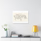 Chinese Decorative Art Print Le Dragon on Satin Canvas, Stretched