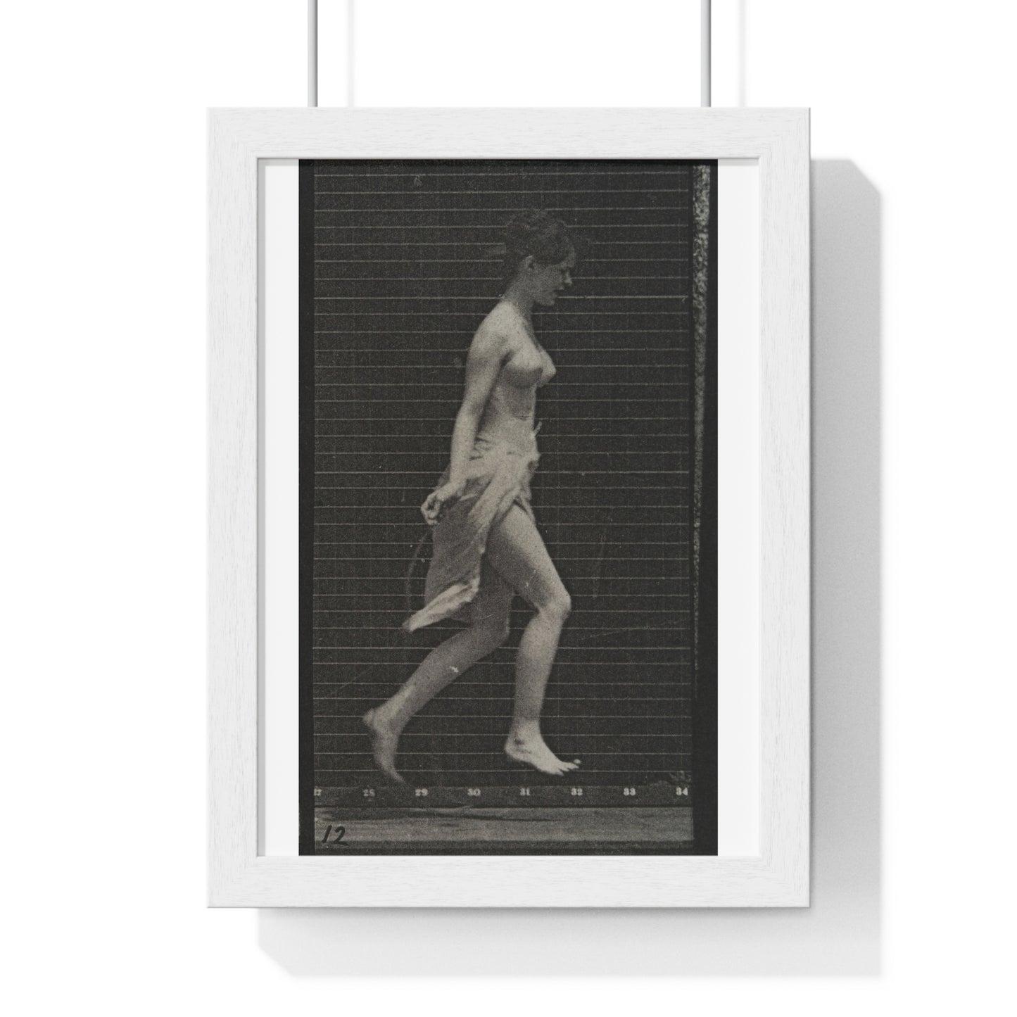 Woman Skipping, Collotype after Eadweard Muybridge (1887) from the Original, Wooden Framed Print