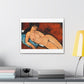 Nude on a Blue Cushion (1917) by Amedeo Modigliani, Canvas Art Print from the Original