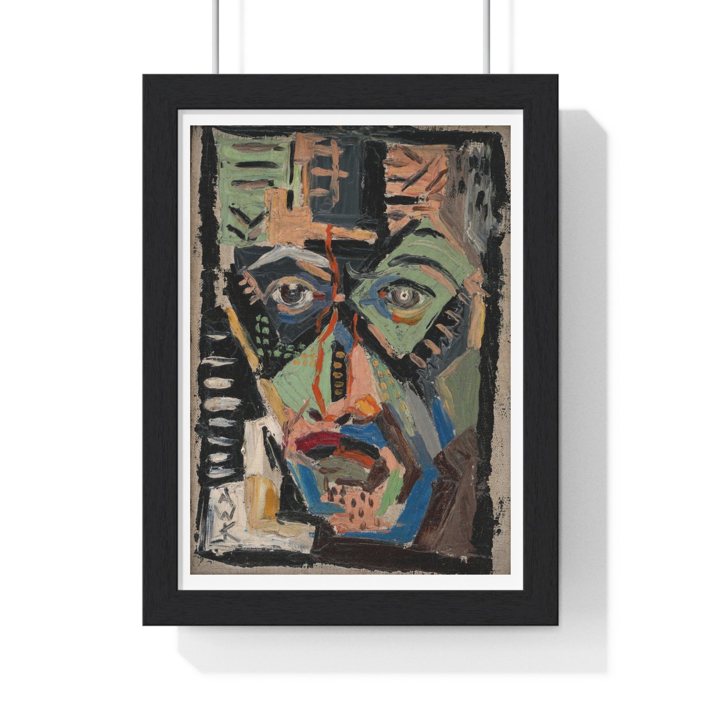 Man's Face by Arnold Peter Weisz Kubínčan (1927) from the Original, Framed Art Print