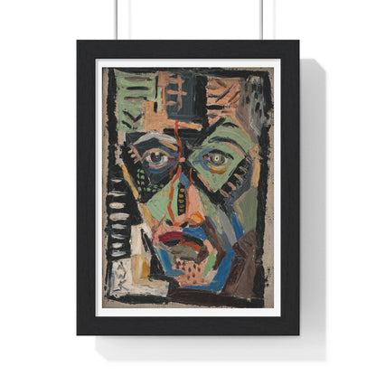Man's Face by Arnold Peter Weisz Kubínčan (1927) from the Original, Framed Art Print