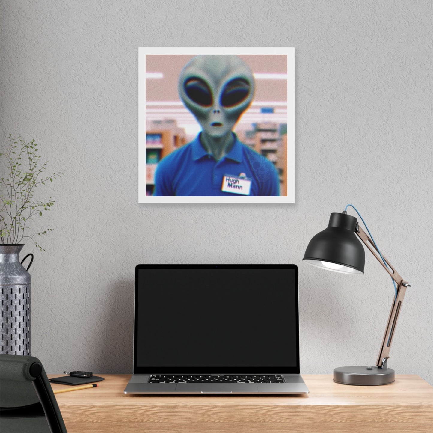 Hugh Mann, Photorealism 'Designed by AI' Canvas Art Print