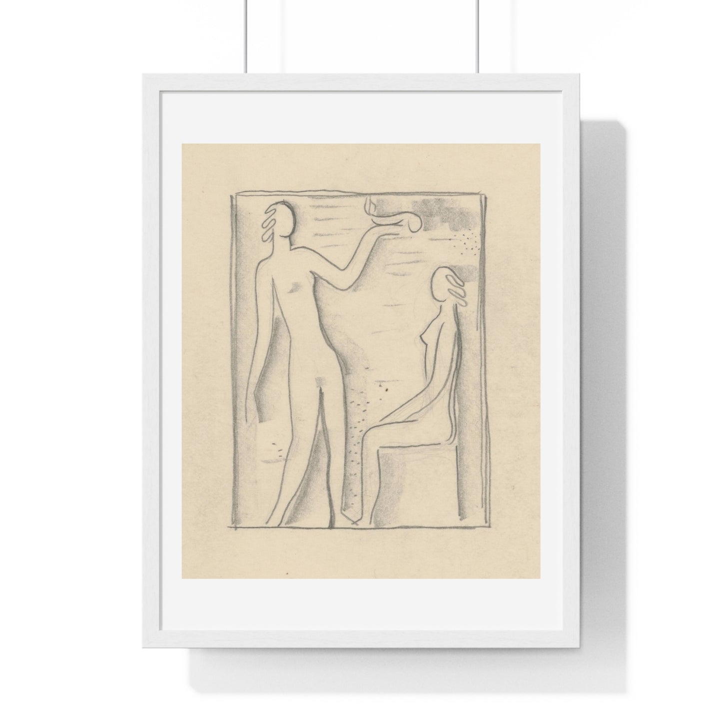 Study for the Painting with Prometheus (1930) by Mikuláš Galanda, from the Original, Framed Art Print