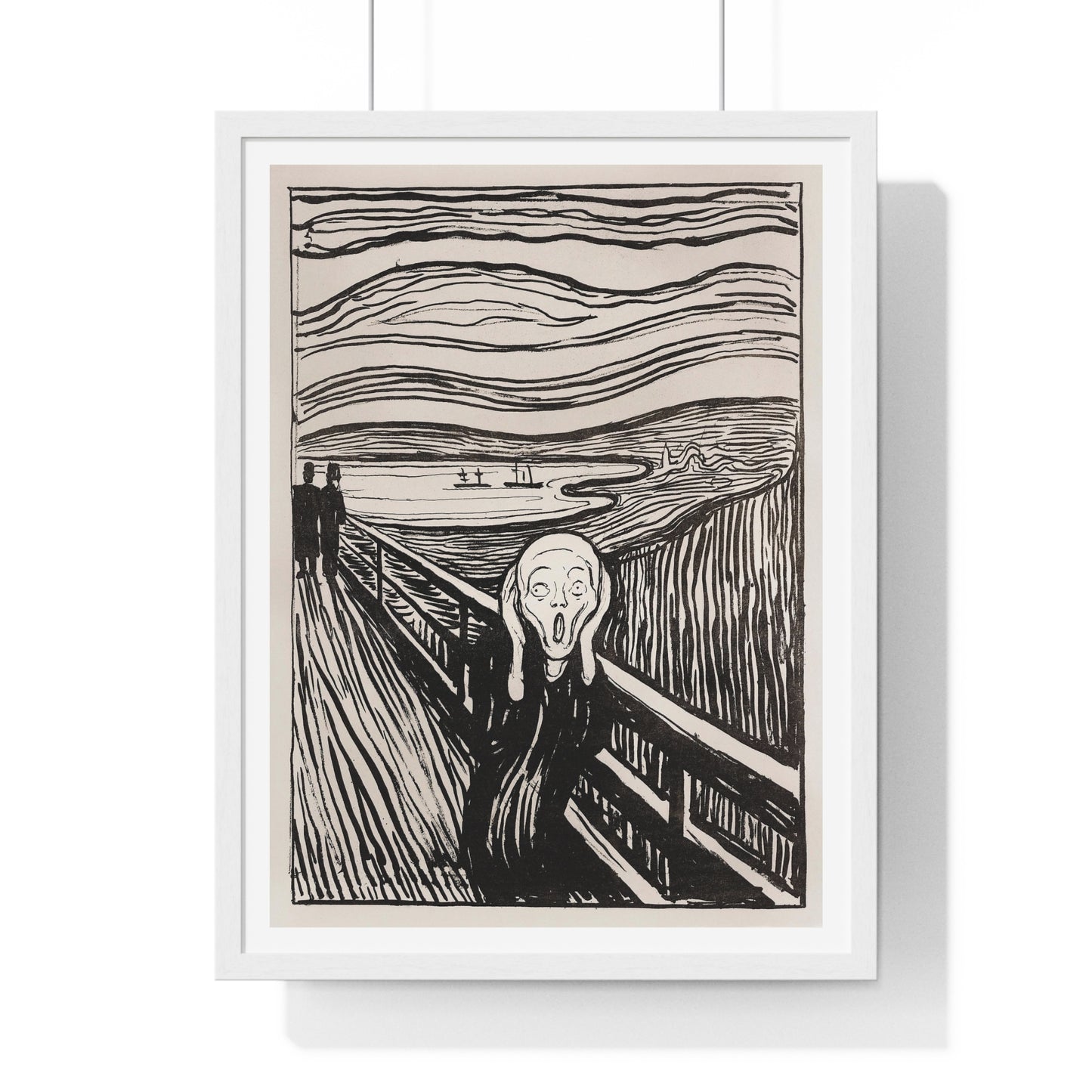 The Scream (1895) by Edvard Munch, from the Original, Framed Art Print