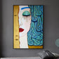 Golden Tears Abstract Woman Canvas Artwork