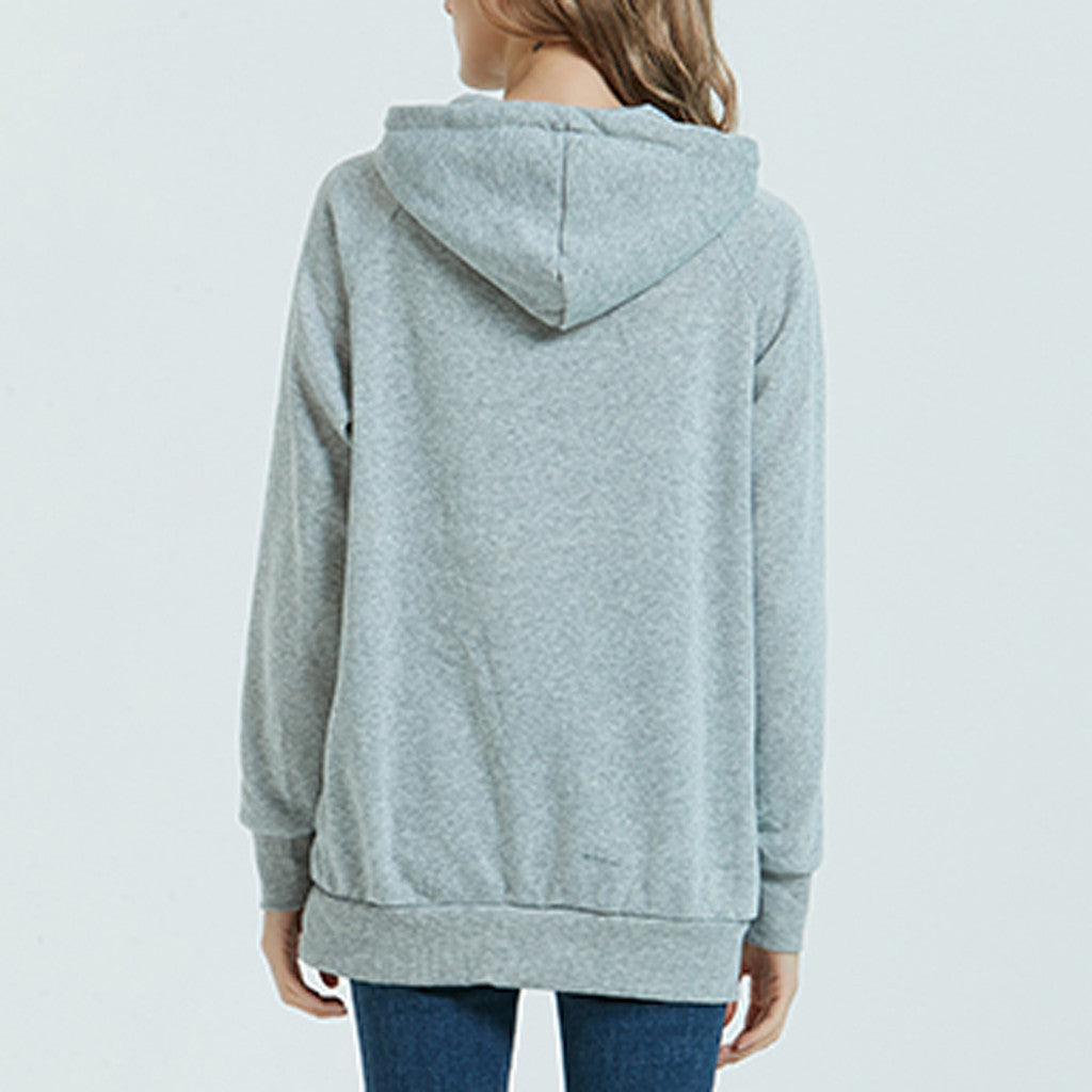 Women's Hoodie with Super-Size Front Travel Pocket, Multi Colours