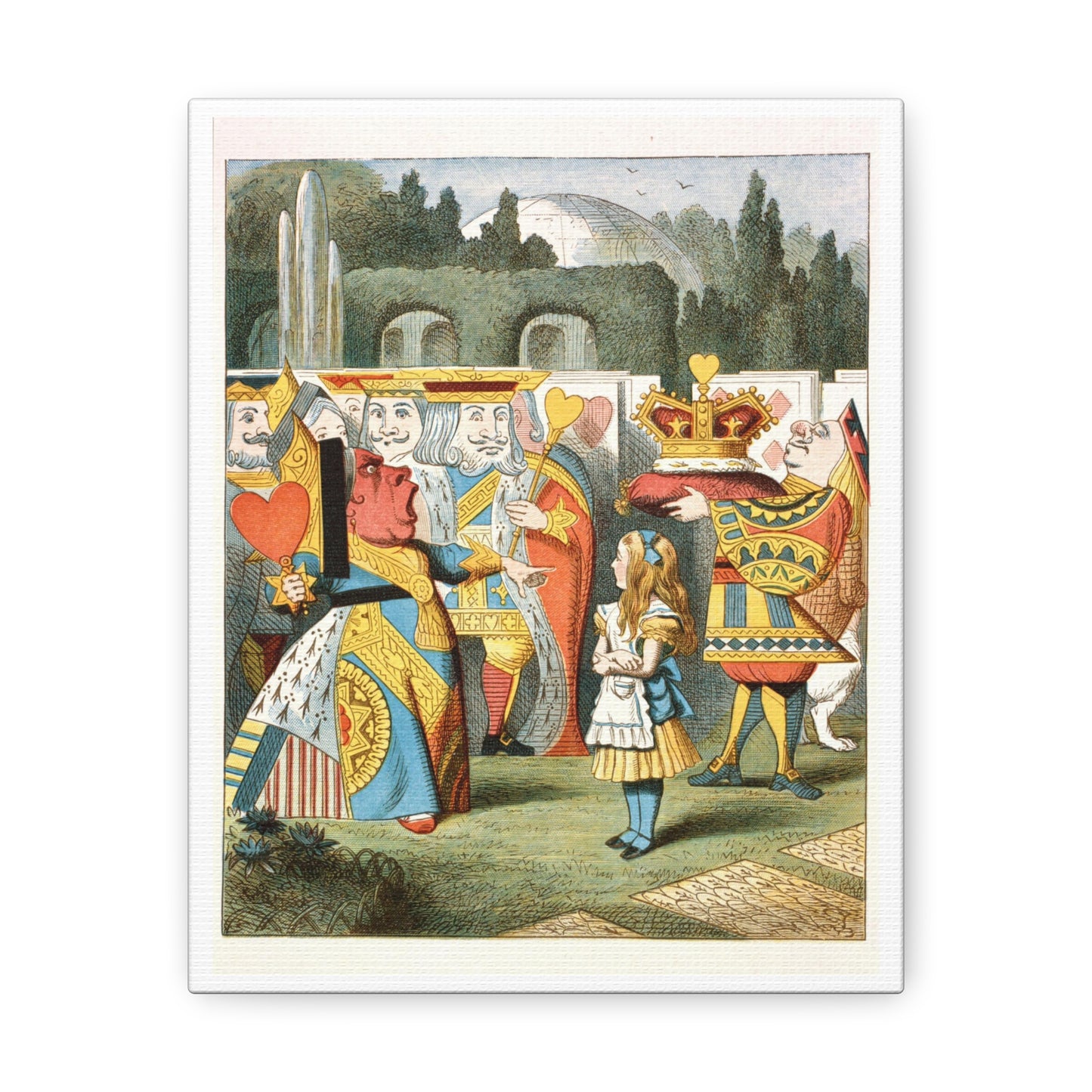 Illustration from Alice's Adventures in Wonderland (1890) by John Tenniel, Art Print from the Original on Canvas