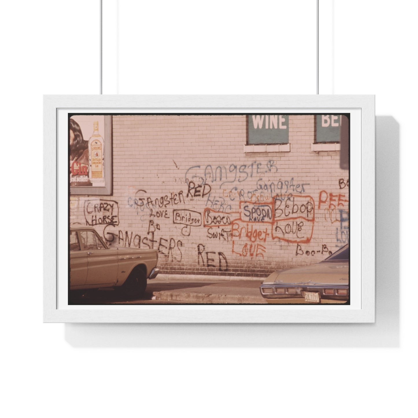 Graffiti On A Wall In Chicago (1973-1974) by John H White, from the Original, Framed Print