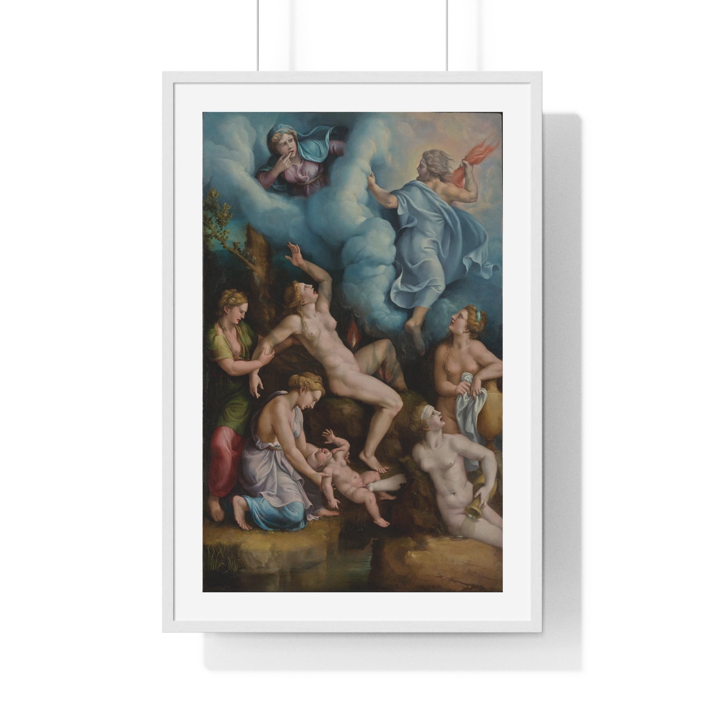 The Birth of Bacchus (circa 1530) by Giulio Romano Giulio Pippi, from the Original, Framed Art Print