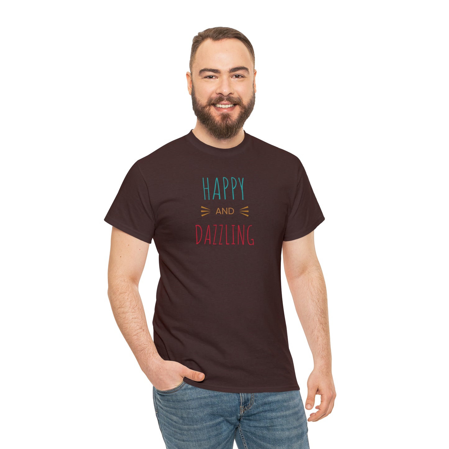 Happy and Dazzling! Cotton T-Shirt Inspirational Unisex