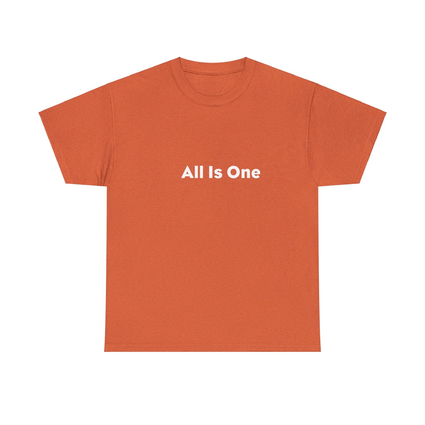 All Is One One 哲学的なコットン T シャツ。ヨガ。マインドボディアウェアネスTシャツ