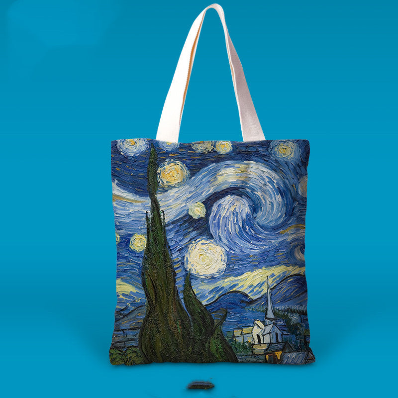 Van Gogh Art Print Impressionist Canvas Tote Bag