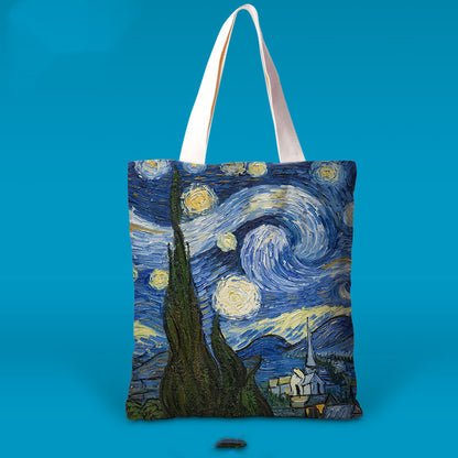 Van Gogh Art Print Impressionist Canvas Tote Bag