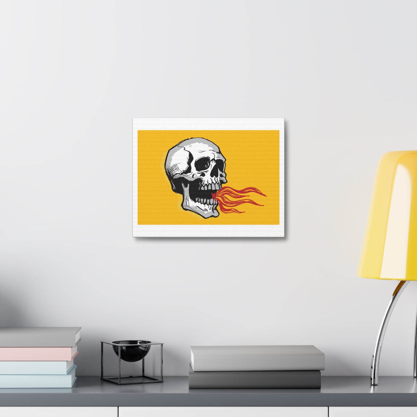 Speak Your Truth, Skull Graphic Art Print on Canvas