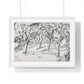 The Orchard (1922) Drawing by Paul Nash from the Original, Framed Art Print