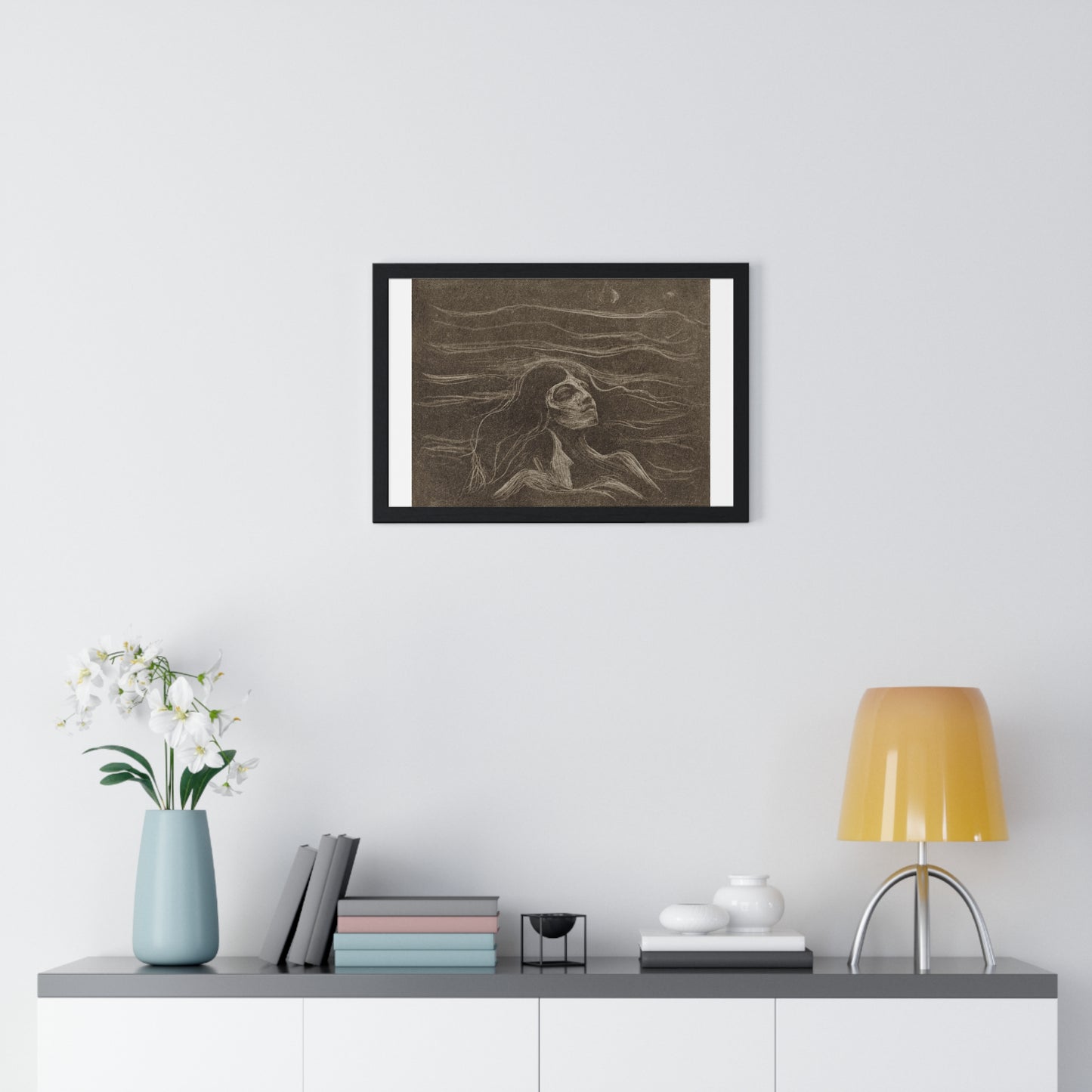 On the Waves of Love (1896) by Edvard Munch, from the Original, Framed Art Print