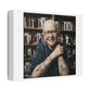 Tattooed Old Woman, Whimsical Canvas Wall Art