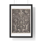 Venetian Ornamental Panel (1514–1536) by Agostino Veneziano (Agostino dei Musi) from the Original, Framed Art Print