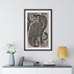 Talismanic Tiger (20th Century) Vintage Japanese Painting, from the Original, Framed Art Print