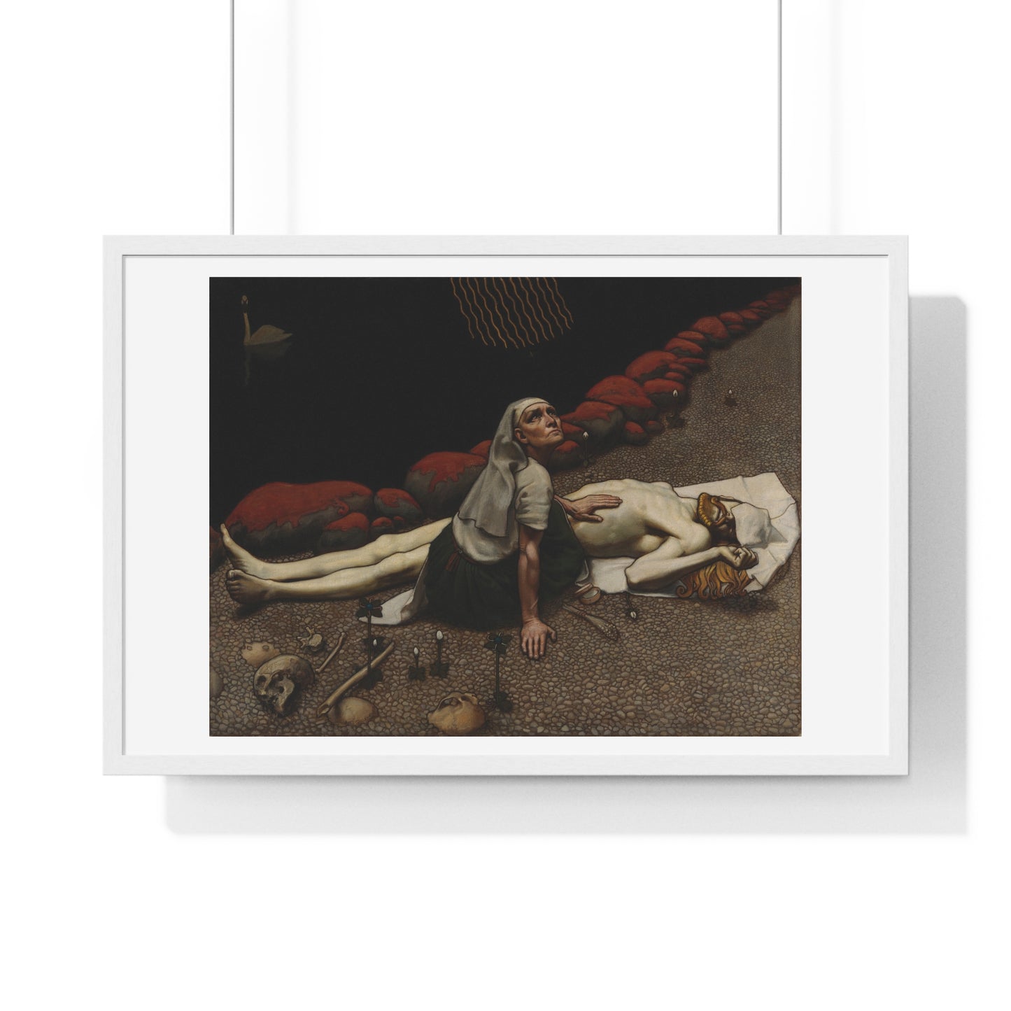 Lemminkäinen's Mother (189)  by Akseli Gallen-Kallela, from the Original, Framed Art Print