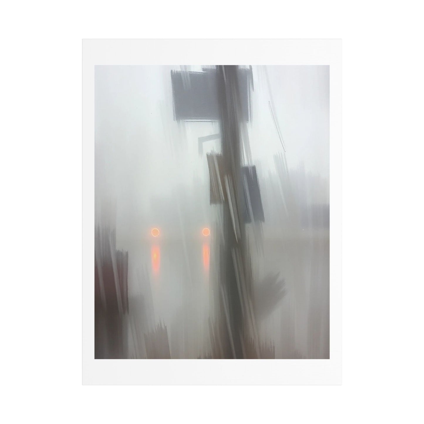 Faded Pastel Abstract Decor Art VI 'Designed by AI' Print on Canvas