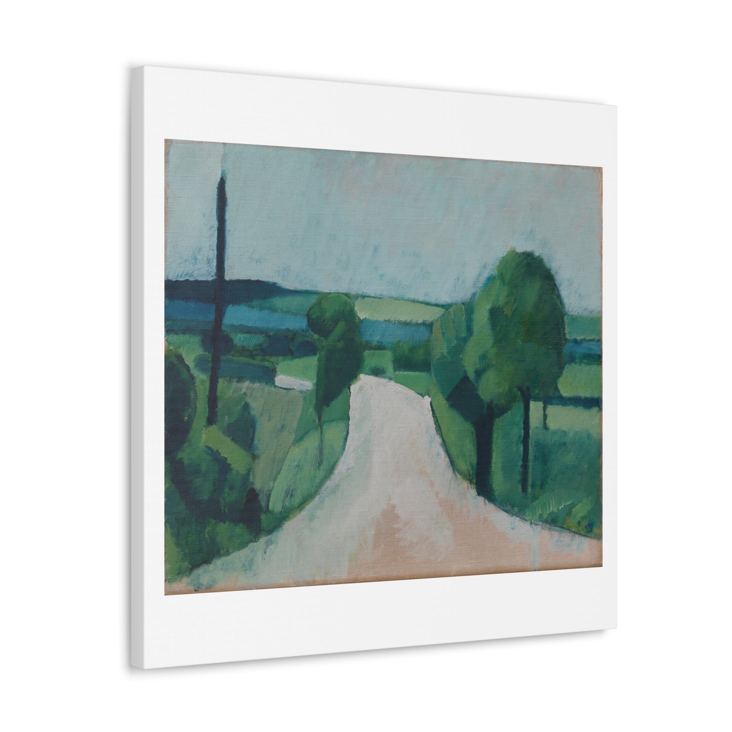 Road Near Fåborg on Funen (1920) by Harald Giersing from the Original, Art Print on Canvas