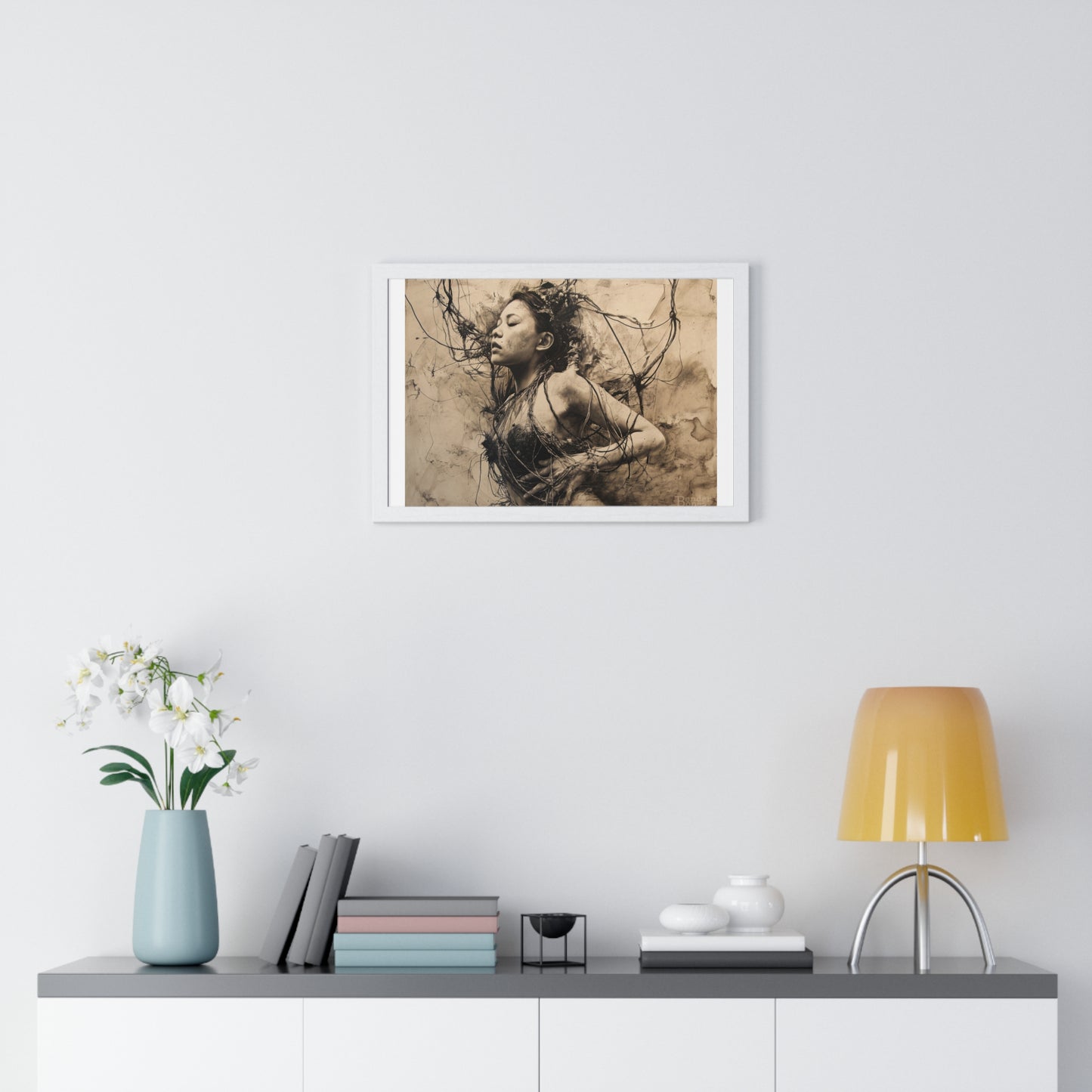 The Roots of a Woman 'Designed by AI' Framed Art Print